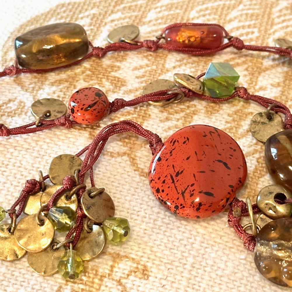 CHICO'S 'Gypsy Jewels’ Long Necklace